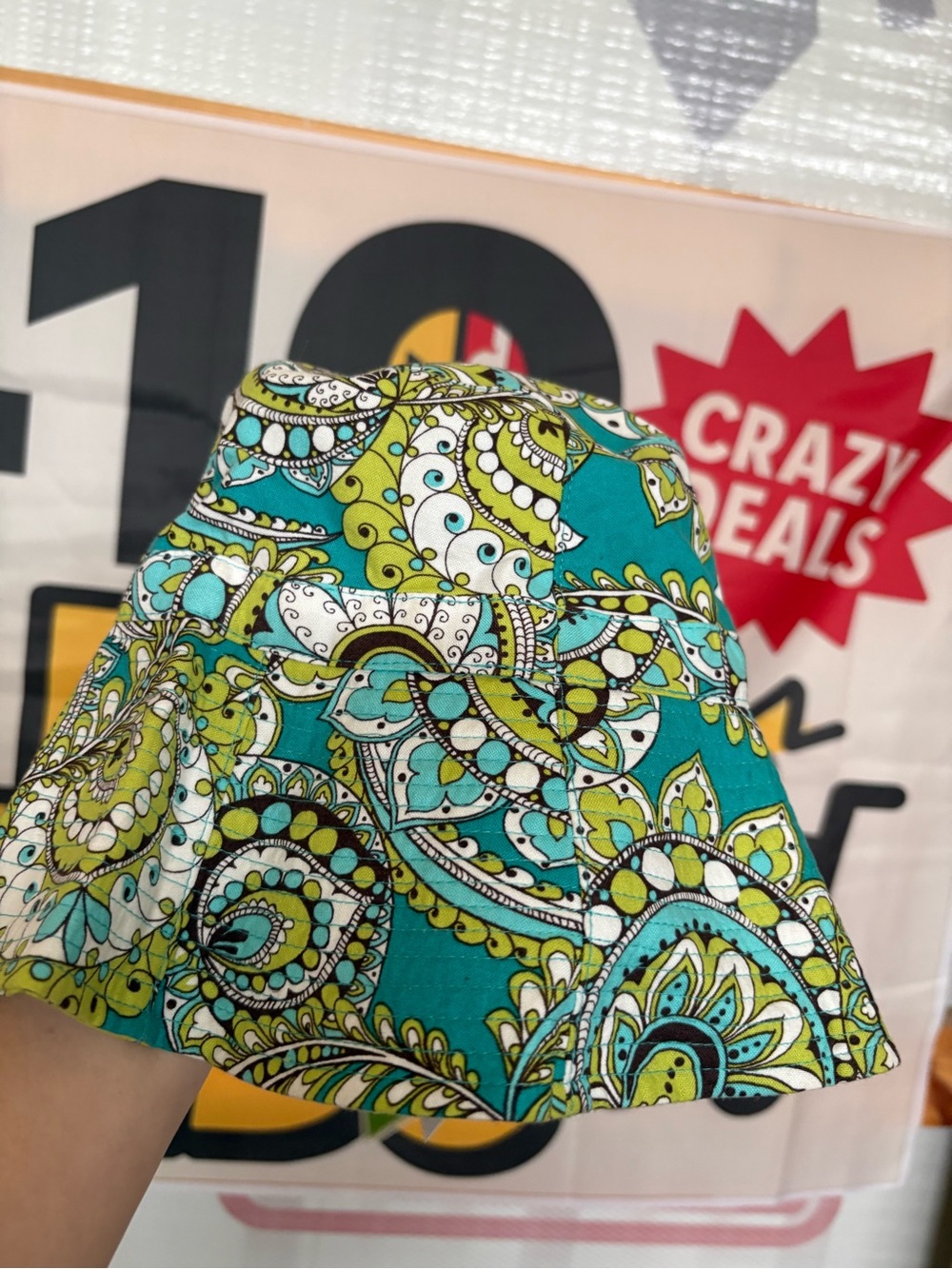 Vera Bradley Teal Paisley hat